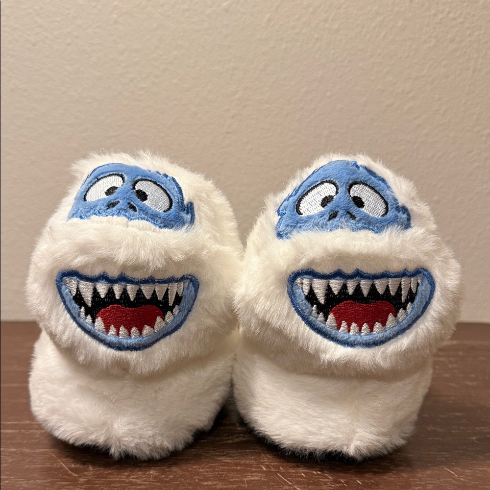 Rudolph The Red Nosed Reindeer Yeti Snowman Youth Slippers